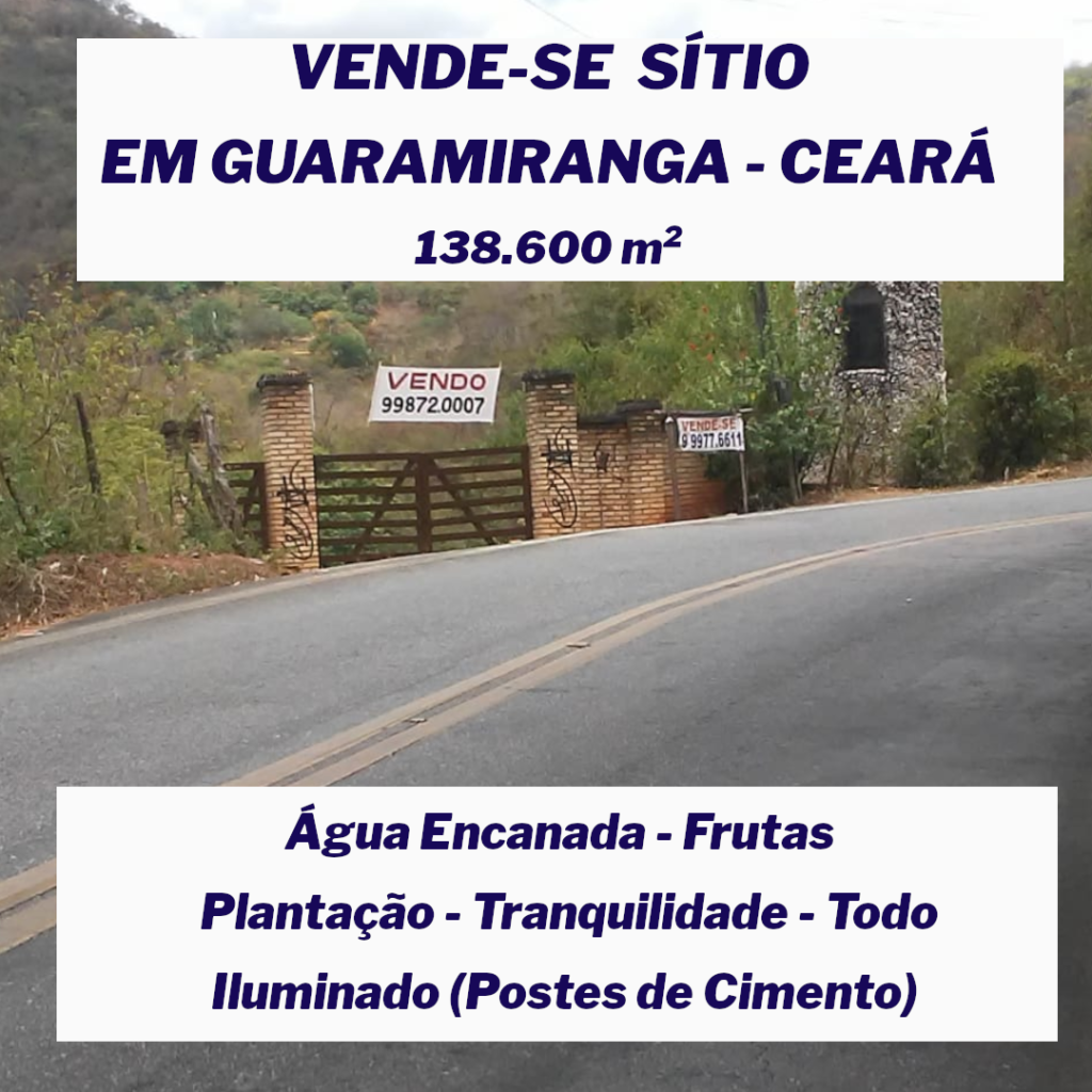 vendo sitio Guaramiranga